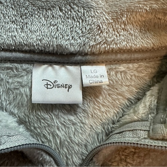 Disney Winnie The Pooh 1/4 Zip Junior Size Large Grey Sweatshirt Pullover Disney - Picture 4 of 5